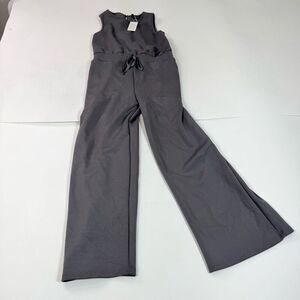 Automet Jumpsuit Womens XL Gray Sleeveless Wide Leg Drawstring Waist Romper New